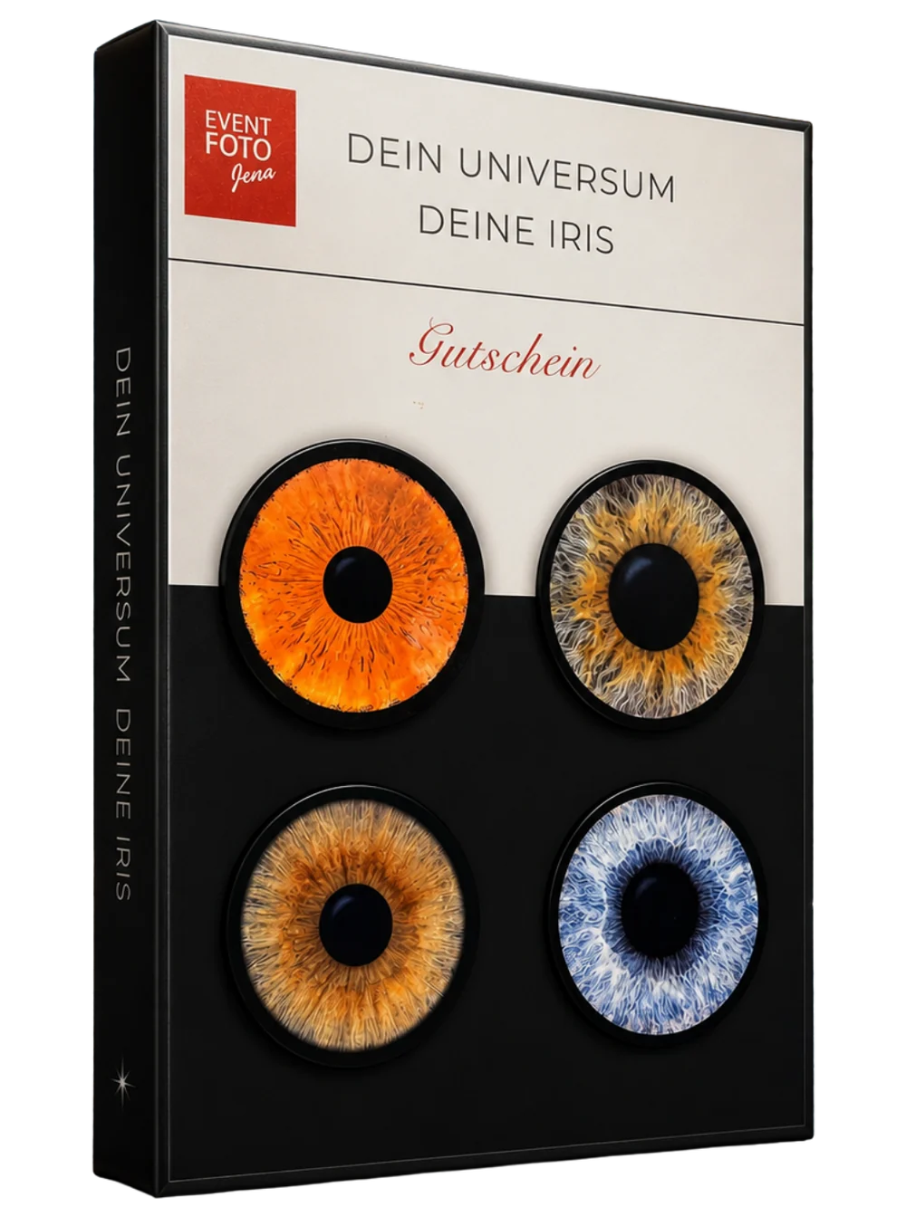 Gift box with a voucher for iris photography in Jena